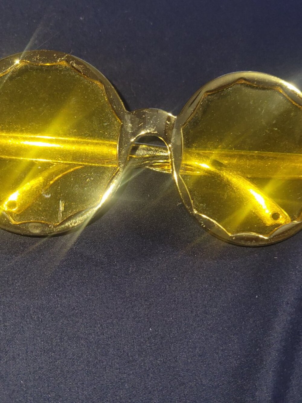 FREE Gold (novelty?) Yellow Glasses